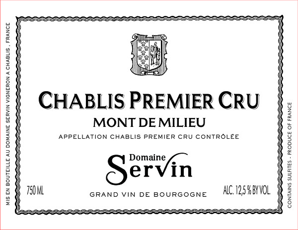 Chablis Premier Cru Mont de Milieu - Domaine Servin